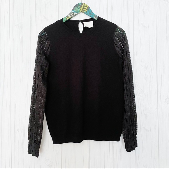 Sezane Sweaters - Sezane Wool Black Jumper Sweater Size Small